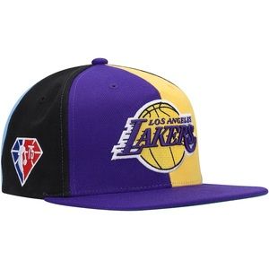 Los Angeles Lakers Mitchell & Ness NBA 75th Anniversary What The? Snapback Hat